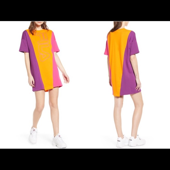 purple fila dress